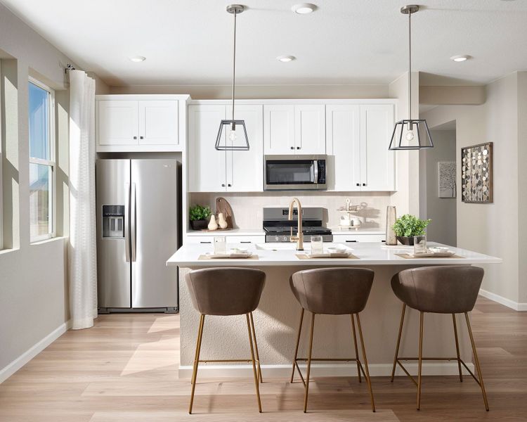 Furnished interior view inside a new home in Sugar Mill Village, Longmont (Image 3). Furnished interior view inside a new home in Sugar Mill Village, Longmont (Image 3).