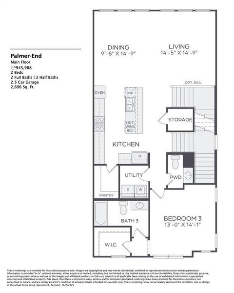 You'll enjoy outstanding entertaining space on the 2nd level i our Palmer End unit.