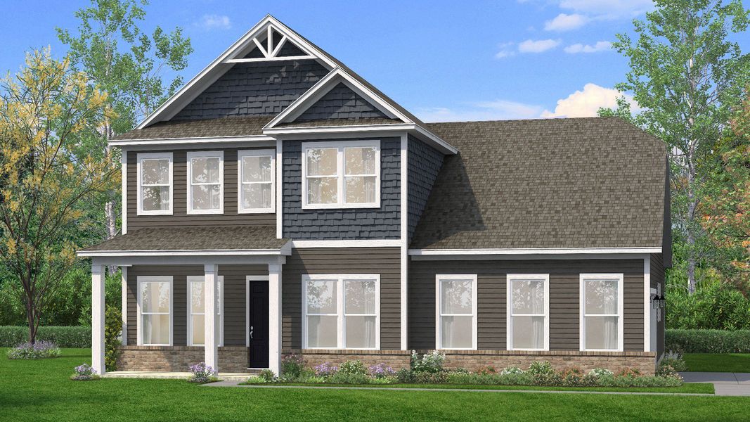 Front exterior of a new home in Northridge Park, Murfreesboro, TN, highlighting curb appeal (Image 1). Front exterior of a new home in Northridge Park, Murfreesboro, TN, highlighting curb appeal (Image 1).