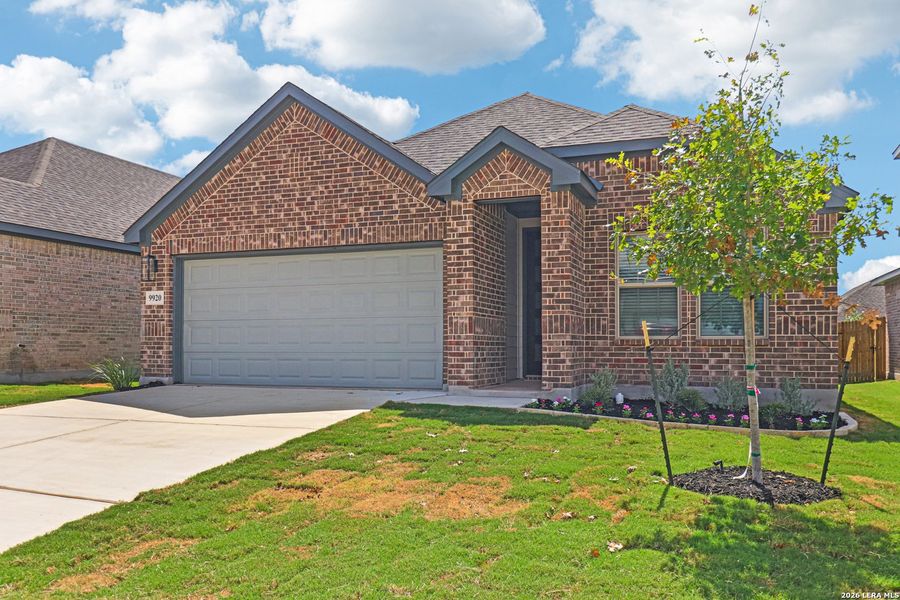 Front exterior of a new home in Kallison Ranch, San Antonio, TX, highlighting curb appeal (Image 4).