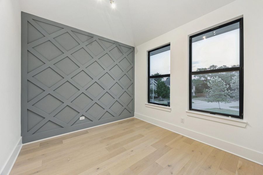 And there's a hidden secret behind the bookcase...This private studio off the primary bedroom could be a 2nd office, yoga or fitness room, nursery, private lounge, art studio...the options are endless! And there's a hidden secret behind the bookcase...This private studio off the primary bedroom could be a 2nd office, yoga or fitness room, nursery, private lounge, art studio...the options are endless!