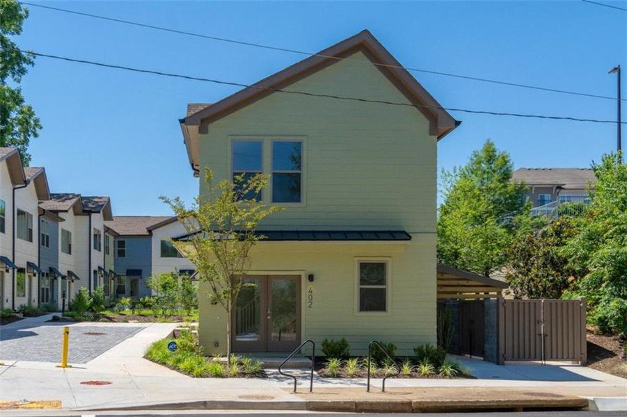 Front exterior of a new home in , Atlanta, GA, highlighting curb appeal (Image 17).