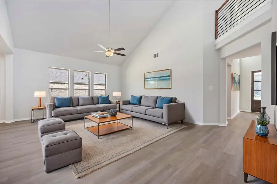 Virtually staged representation of the floor plan. Actual home features, colors, and details may vary.