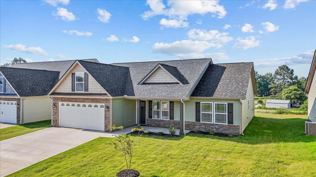 Front exterior of a new home in Mills Gin, Campobello, SC, highlighting curb appeal (Image 2).