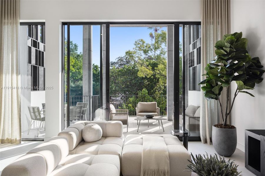 Furnished interior view inside a new home in , Miami (Image 27).