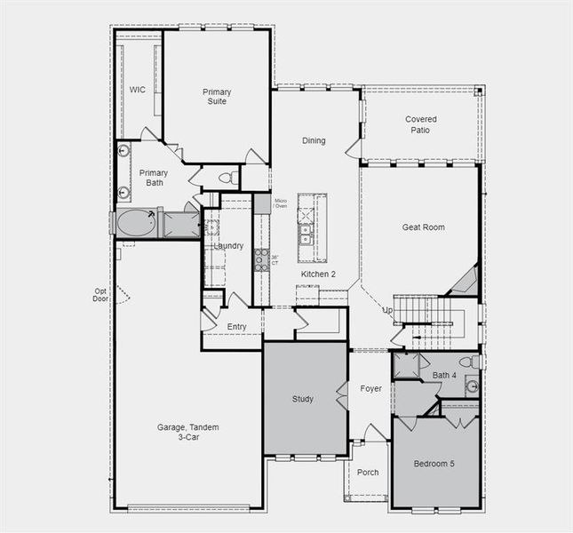 Structural options added include: first floor guest suite, study, tub and shower in Primary Bath.