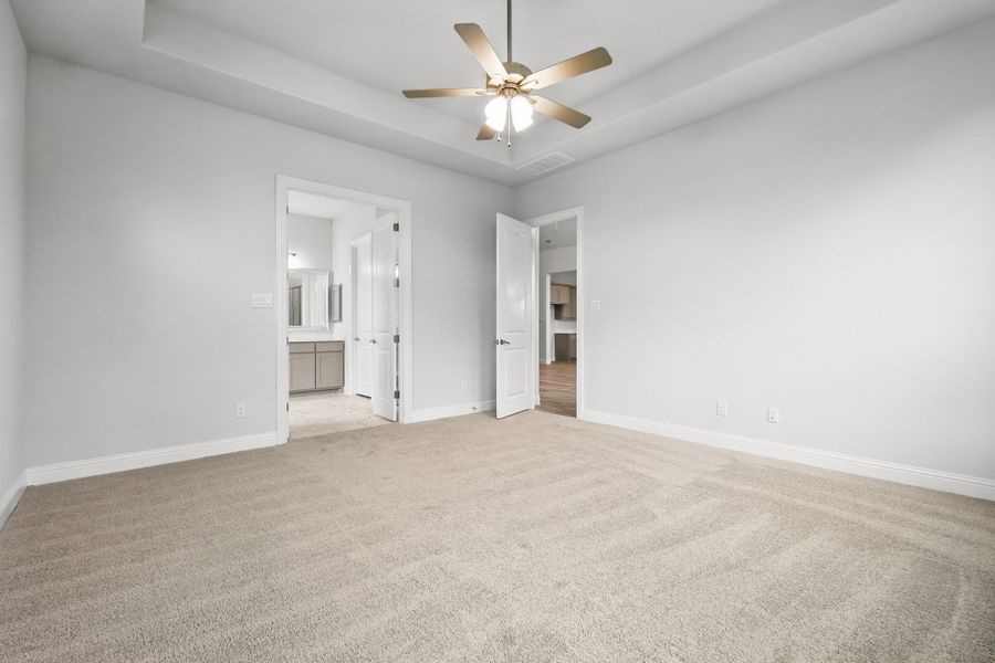 Representative unfurnished interior of a home built from the Classic Series - Princeton by DRB Homes in Oaks at San Gabriel, Georgetown (Image 22). Representative unfurnished interior of a home built from the Classic Series - Princeton by DRB Homes in Oaks at San Gabriel, Georgetown (Image 22).