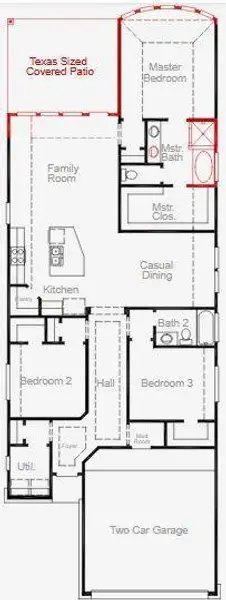 2D floor plan layout of this home in Two Step Farm, Montgomery, TX (Image 3). 2D floor plan layout of this home in Two Step Farm, Montgomery, TX (Image 3).