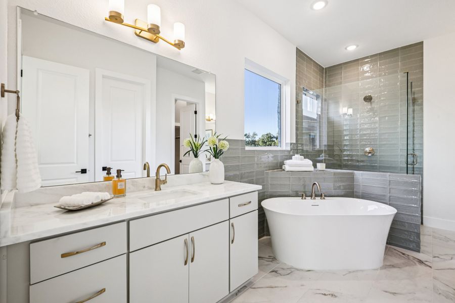 Furnished interior view inside a new home in Sauls Ranch, Round Rock (Image 36).