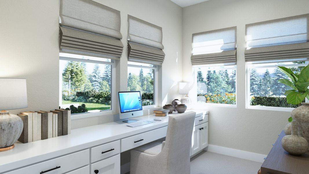 Representative furnished interior of a home built from the The Broadmoor by Trumark Homes in RainDance, Windsor (Image 9).