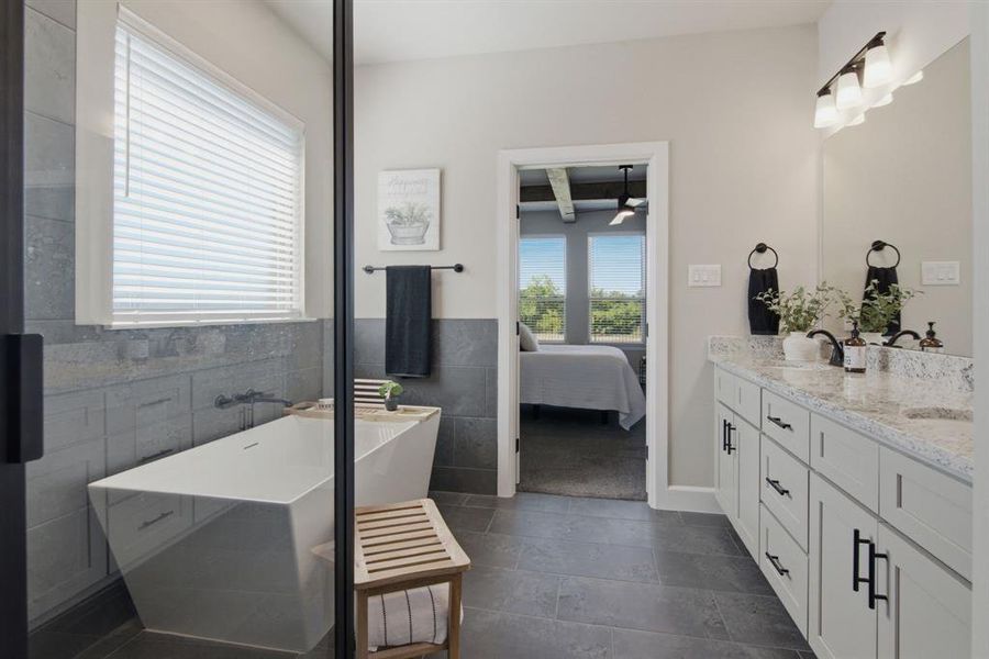 Furnished interior view inside a new home in , Burleson (Image 30).