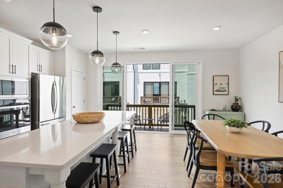 Furnished interior view inside a new home in The Townes of Cotswold, Charlotte (Image 18).