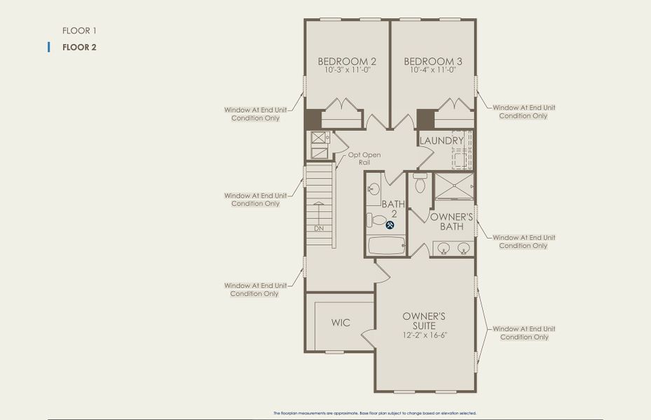 Byrnes 2-Story Floor Plan, Quick Move-In Home, Floor 2