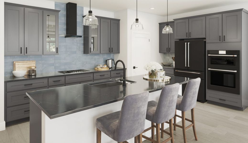 Representative furnished interior of a home built from the Morgan by Fischer Homes in Easton Park, Dallas (Image 5).