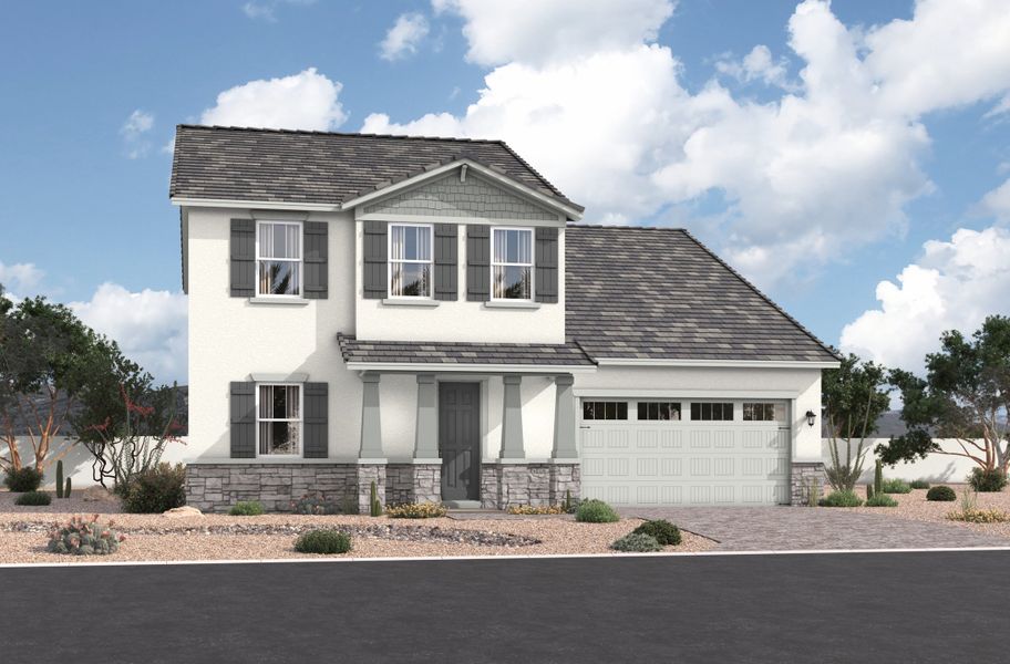 Representative exterior photo of a completed home built from the Patagonia by Beazer Homes in Sanctuary, Phoenix, AZ (Image 2). Representative exterior photo of a completed home built from the Patagonia by Beazer Homes in Sanctuary, Phoenix, AZ (Image 2).