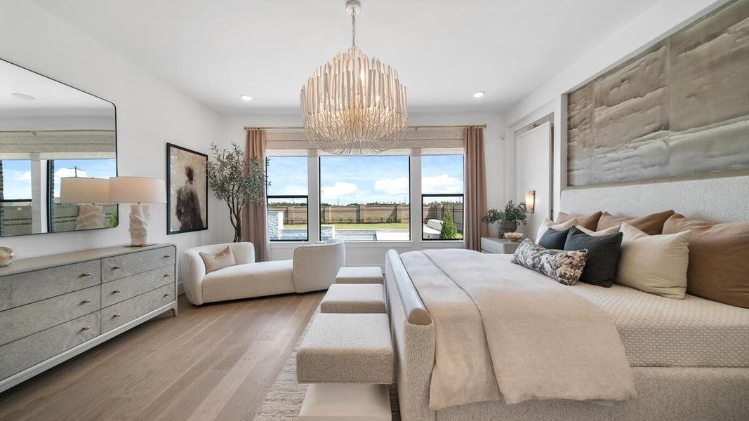 The extended main suite leaves room for a sitting area. Representative image. The extended main suite leaves room for a sitting area. Representative image.