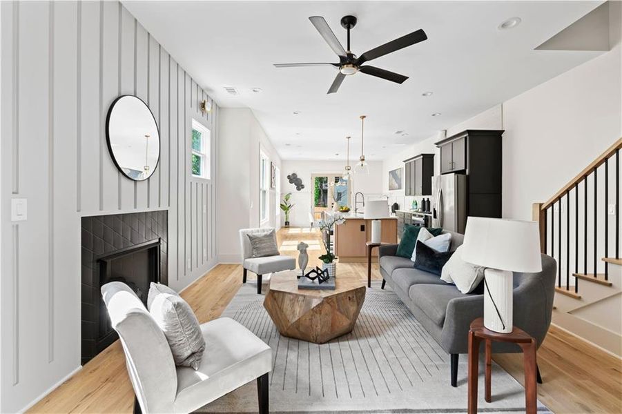 Furnished interior view inside a new home in , Atlanta (Image 28).