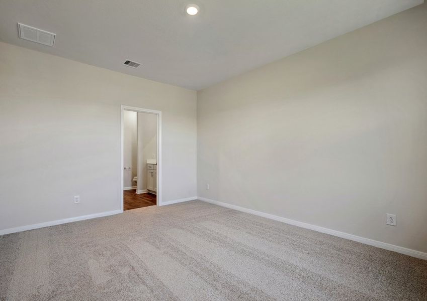 Master bedroom with its own private bathroom