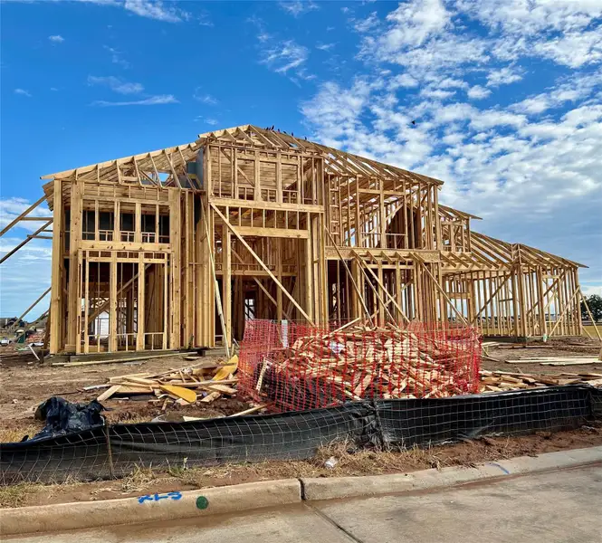 In-progress construction of a new home in Harvest Green 75', Richmond, TX (Image 4).