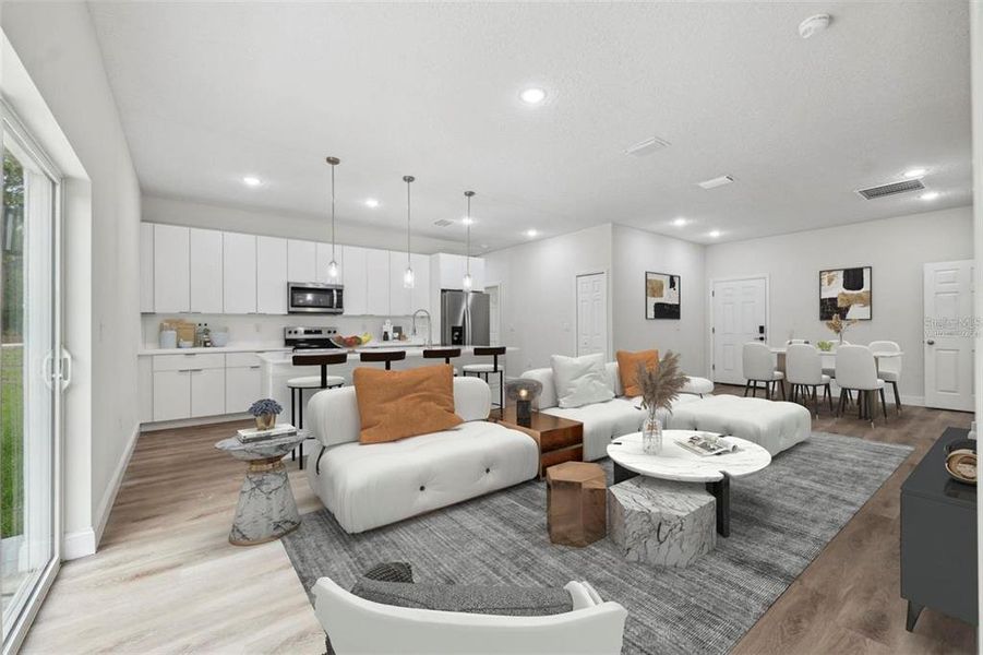 Furnished interior view inside a new home in , Dunnellon (Image 8).