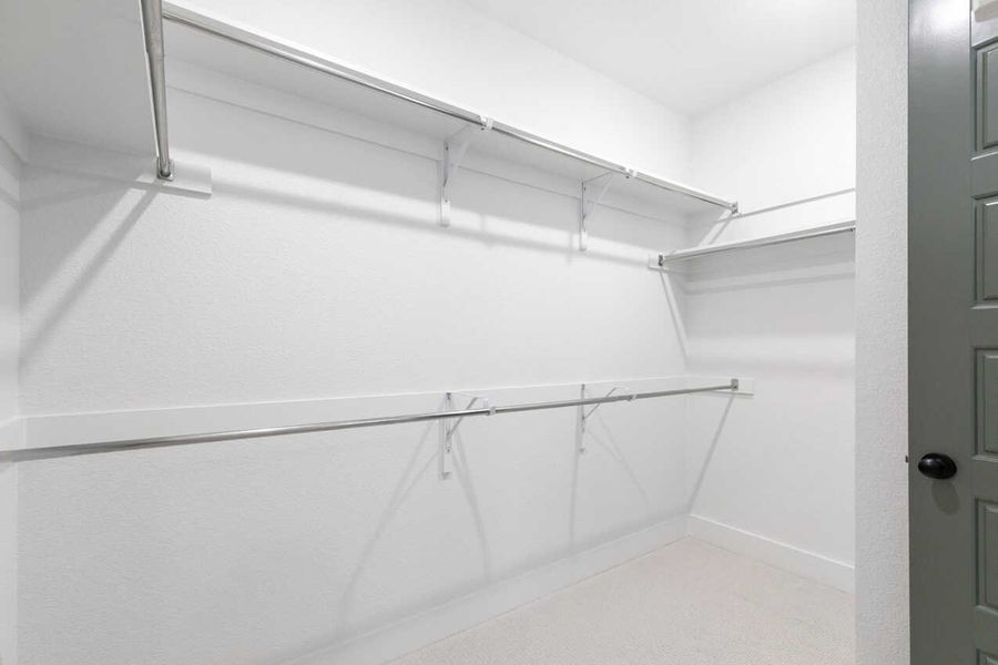 Representative Primary Closet - some options shown Representative Primary Closet - some options shown