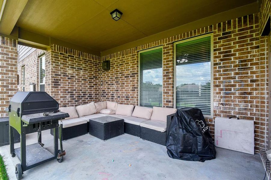 Covered patio.