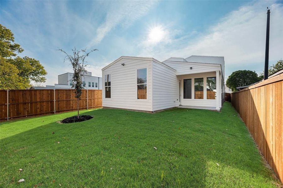 Exterior details and patio area of a home in , Dallas (Image 3). Exterior details and patio area of a home in , Dallas (Image 3).