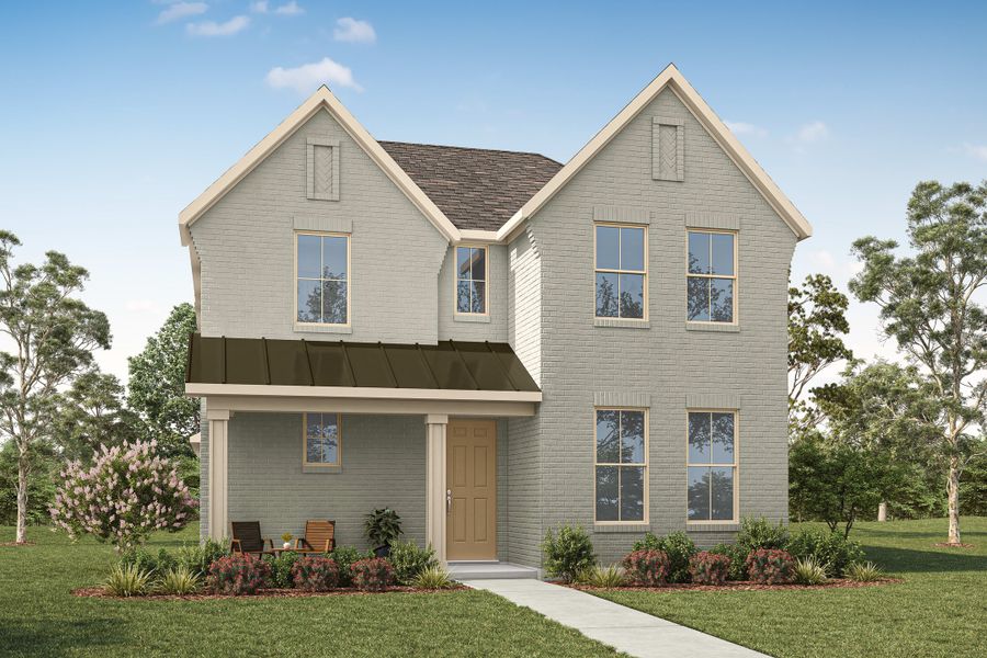 Representative exterior photo of a completed home built from the Victoria by Tri Pointe Homes in Painted Tree, McKinney, TX (Image 15).