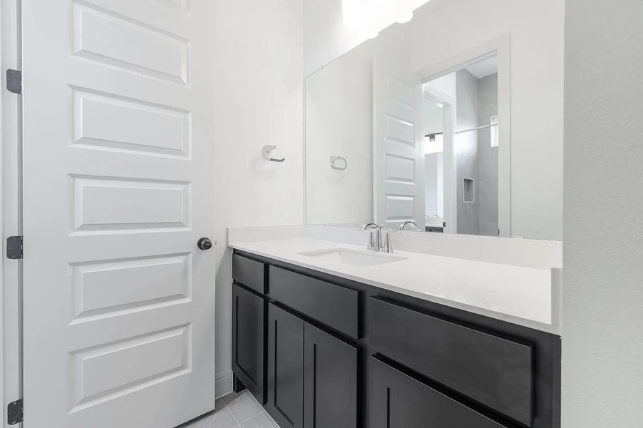 Furnished interior view inside a new home in Lariat - 70', Liberty Hill (Image 5).