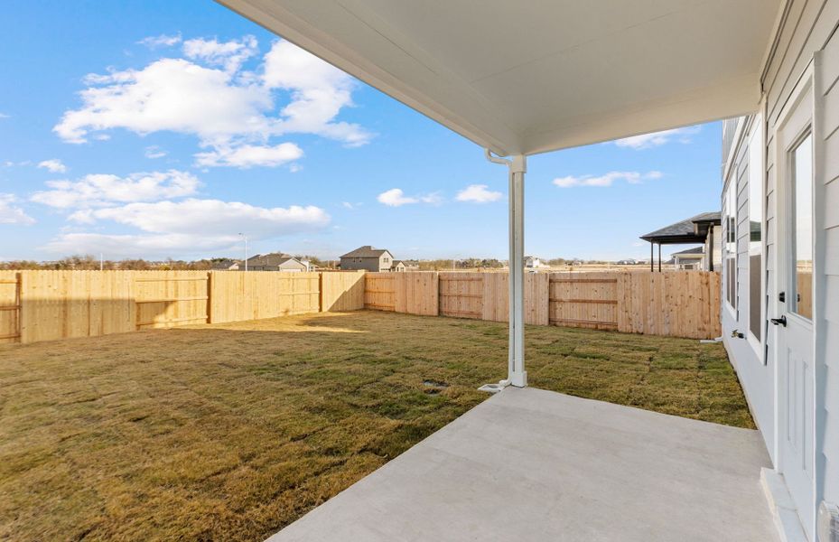Exterior details and patio area of a home in Patterson Ranch, Georgetown (Image 4).