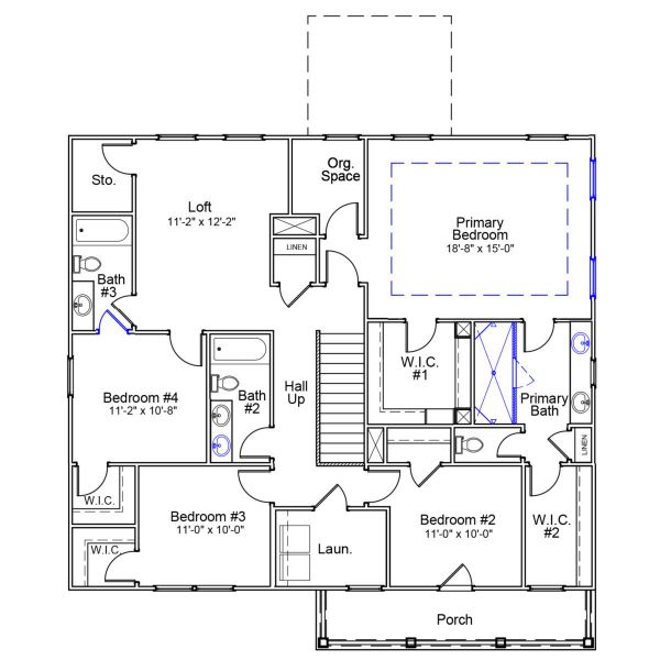 2D floor plan layout of this home in Sweetbrier, Durham, NC (Image 3).