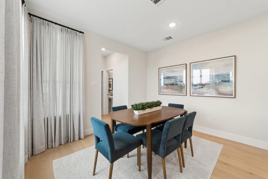 Representative furnished interior of a home built from the Broadway by Landon Homes in Fields - East Village, Frisco (Image 16). Representative furnished interior of a home built from the Broadway by Landon Homes in Fields - East Village, Frisco (Image 16).
