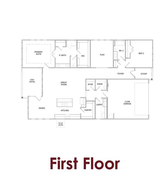 2D floor plan layout of this home in Garland Meadows, Cartersville, GA (Image 4). 2D floor plan layout of this home in Garland Meadows, Cartersville, GA (Image 4).
