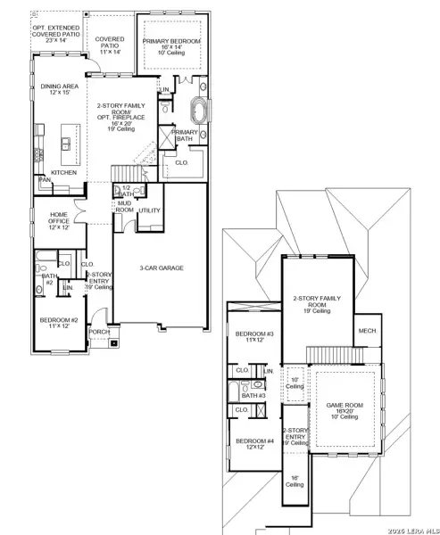 2D floor plan layout of this home in Kallison Ranch, San Antonio, TX (Image 2). 2D floor plan layout of this home in Kallison Ranch, San Antonio, TX (Image 2).
