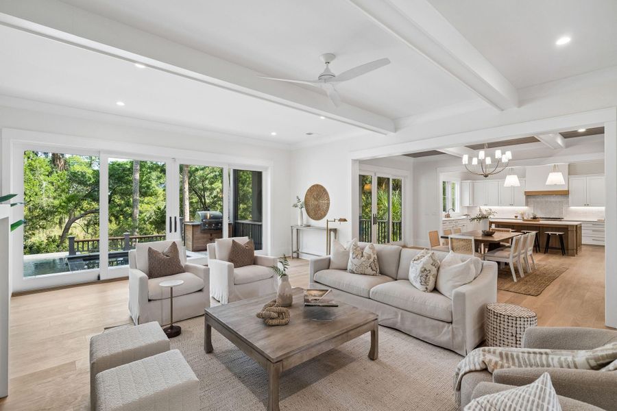 Furnished interior view inside a new home in , Kiawah Island (Image 56).