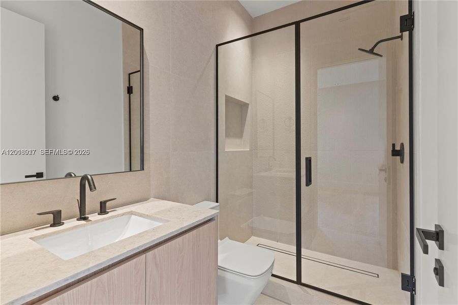 Furnished interior view inside a new home in , Miami (Image 17).