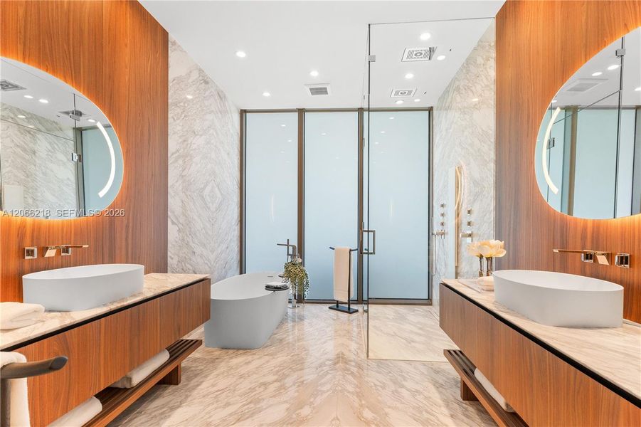 Furnished interior view inside a new home in , Miami (Image 32).
