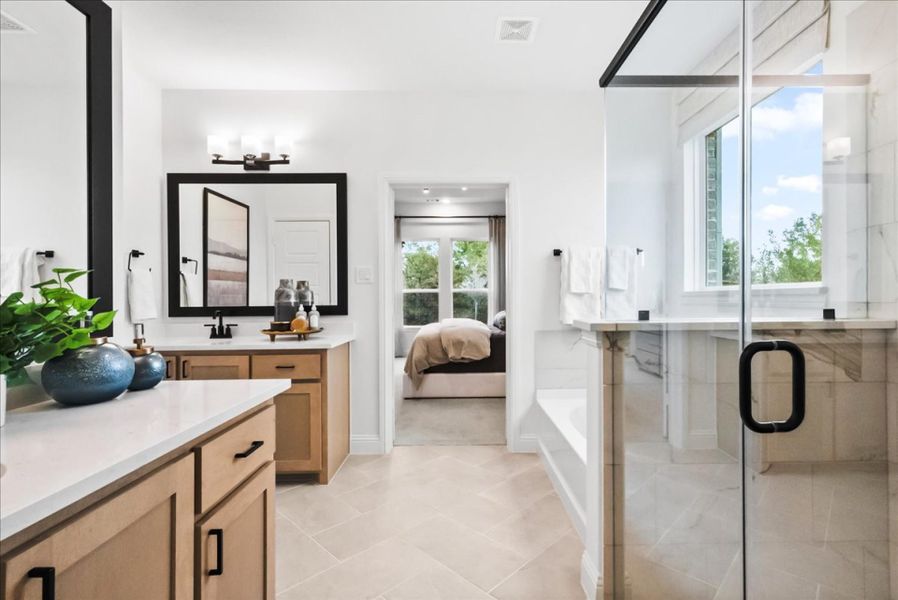 Furnished interior view inside a new home in The Reserve at Spiritas Ranch, Little Elm (Image 16).