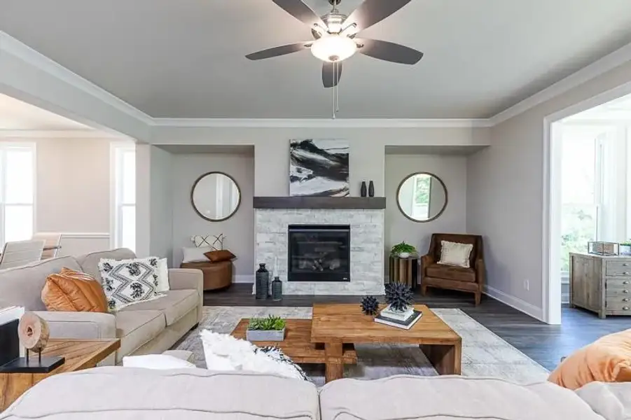 Furnished interior view inside a new home in Aberdeen, Hoschton (Image 36).