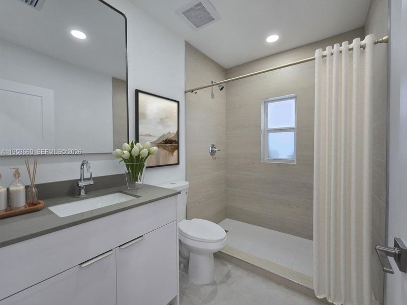 Furnished interior view inside a new home in , Miami (Image 39).