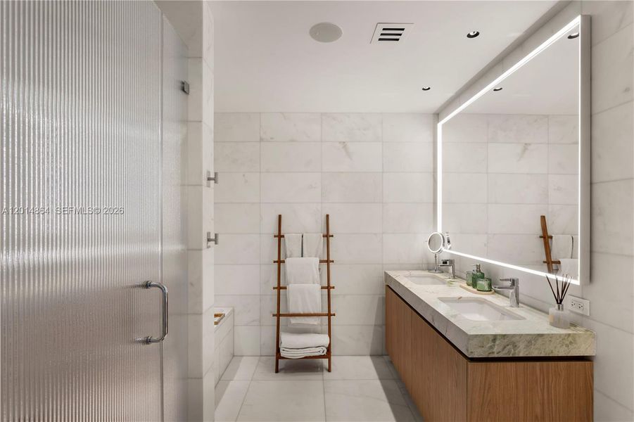 Furnished interior view inside a new home in Five Park, Miami Beach (Image 6).