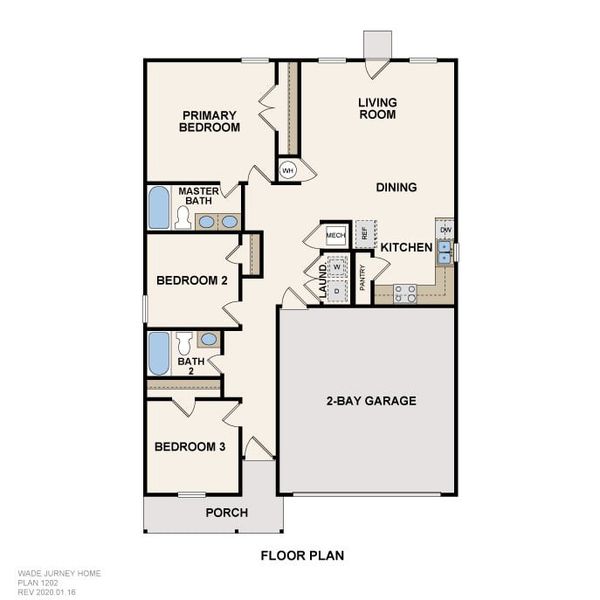2D floor plan layout for the 1246 Block by Century Complete in Cape Coral Signature, Cape Coral, FL (Image 3).