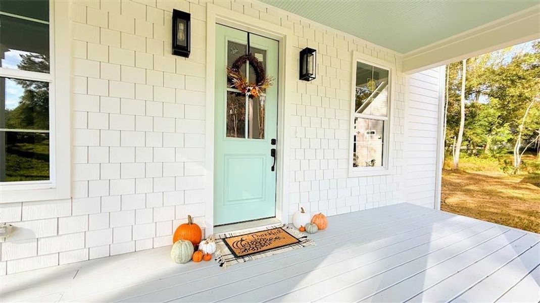 Exterior details and patio area of a home in , Bowdon (Image 20).