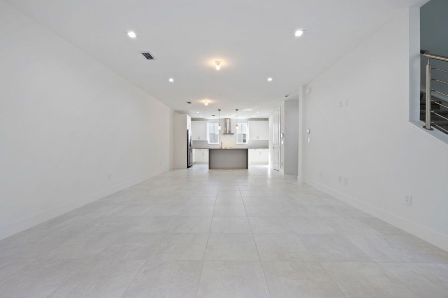 living area and kitchen living area and kitchen