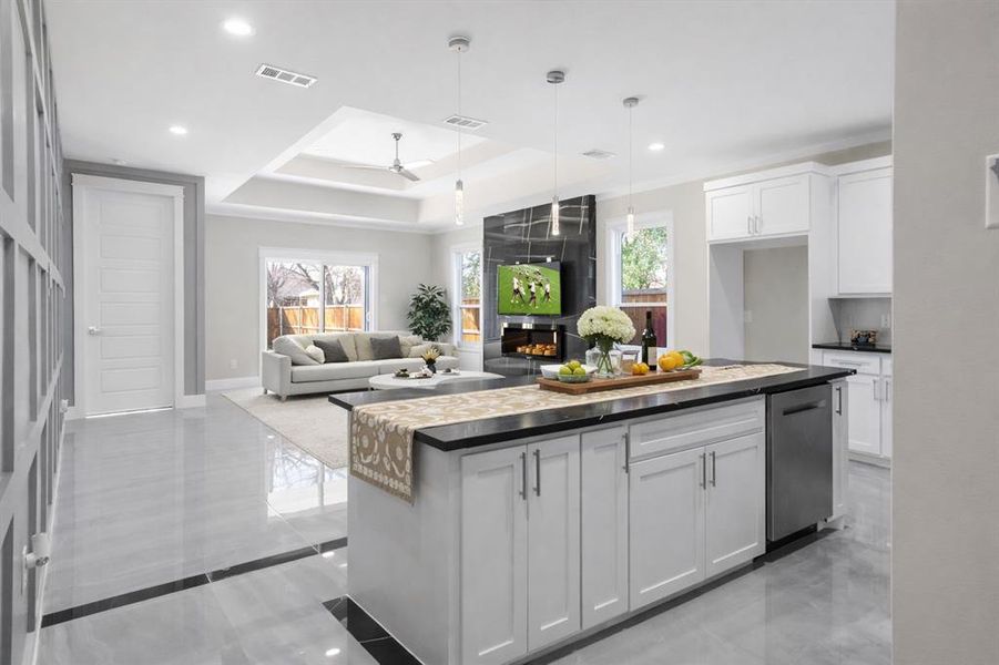 Furnished interior view inside a new home in , Dallas (Image 17).
