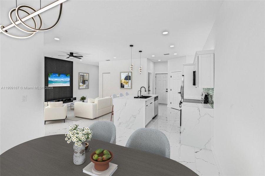 Furnished interior view inside a new home in , Cape Coral (Image 10). Furnished interior view inside a new home in , Cape Coral (Image 10).