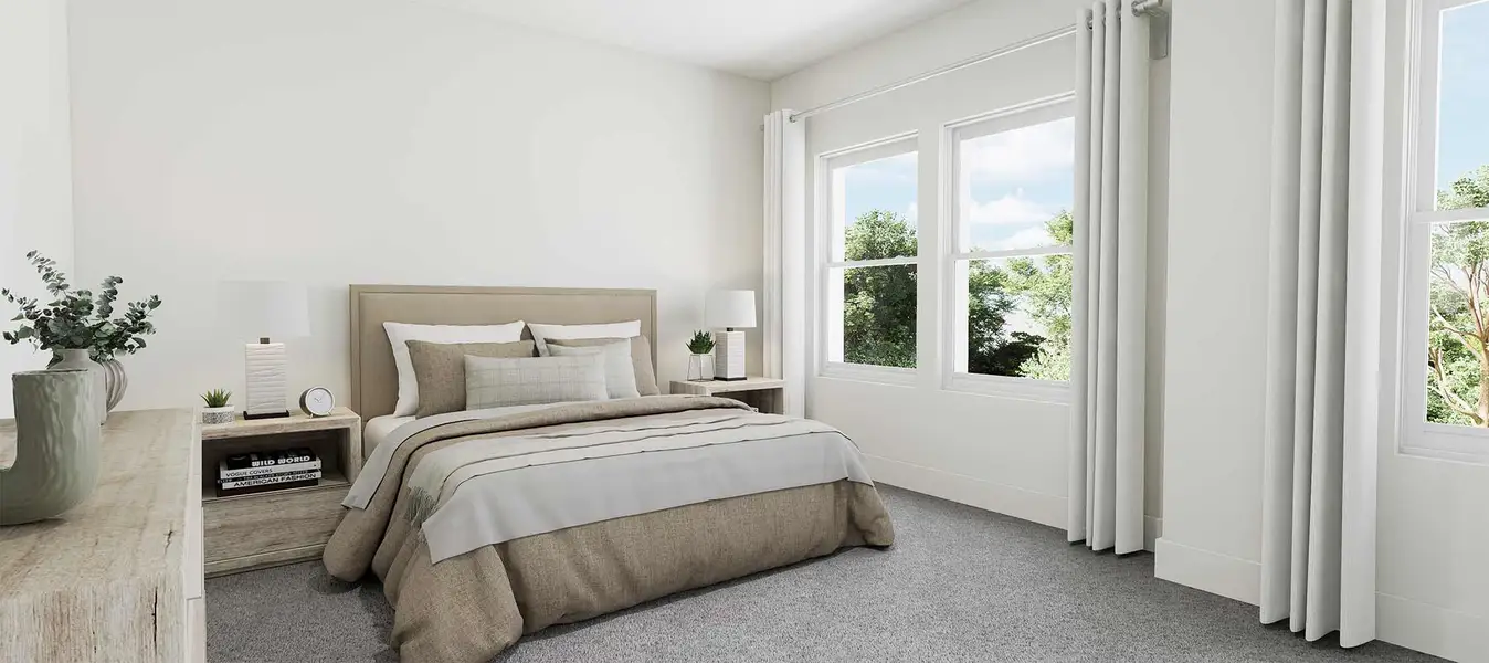 Representative furnished interior of a home built from the The El Paso by David Weekley Homes in Flora, Hutto (Image 4).