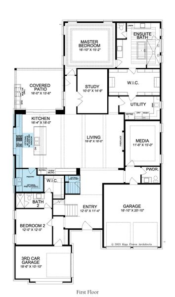 2D floor plan layout for the Brookside by Landon Homes in Fields - Brookside North, Frisco, TX (Image 22). 2D floor plan layout for the Brookside by Landon Homes in Fields - Brookside North, Frisco, TX (Image 22).