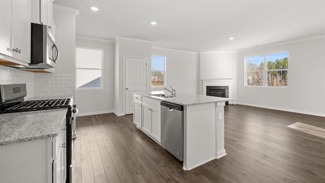 Furnished interior view inside a new home in Parkside at Carter Grove, Cartersville (Image 7).