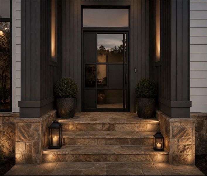 Exterior details and patio area of a home in , Milton (Image 48). Exterior details and patio area of a home in , Milton (Image 48).